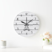 Eiffel Tower Rustic Shiplap Farmhouse Decor Grote Klok (Huis)
