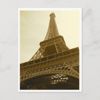 Eiffel Tower Sepia Postcard Briefkaart