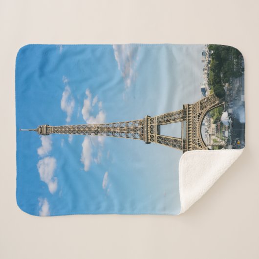 Eiffel Tower Sherpa Fleece Blanket Sherpa Deken (Voorkant (horizontaal))