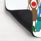 Eiffel Tower Sock Monkey-cadeautjes Muismat (Hoek)