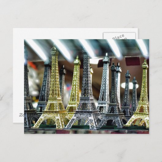 Eiffel Tower Souvenirs Briefkaart (Voorkant / Achterkant)