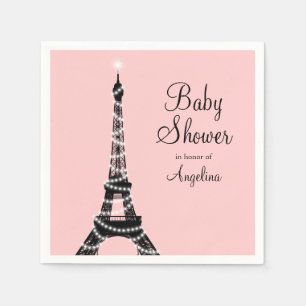Eiffel Tower Sparkles Baby shower Napkin Servet