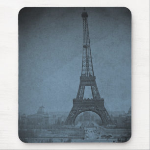 Eiffel Tower Stereoview cyaan toon Muismat
