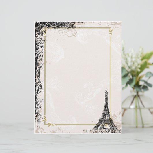 Eiffel Tower  stijl Letterhead (Staand voorkant)