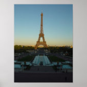 Eiffel Tower Sunset Poster (Voorkant)