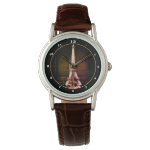 Eiffel Tower & Surreal Paris Art/love France BB Horloge