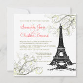 EIFFEL TOWER+SWIRLS/DIY ACHTERGRONDKLEUR KAART (Achterkant)