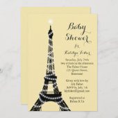 Eiffel Tower Twinkles Baby shower Kaart (Voorkant / Achterkant)