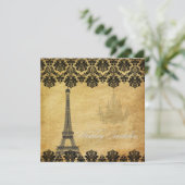  EIFFEL TOWER/VANILLA-SWIRLS KAART (Staand voorkant)