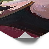 Eiffel Tower View in Pink Poster (Hoek)