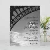 Eiffel Tower Wedding Invitations Kaart (Staand voorkant)