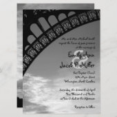 Eiffel Tower Wedding Invitations Kaart (Voorkant / Achterkant)