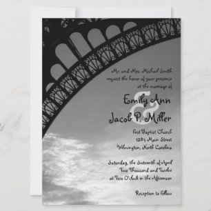 Eiffel Tower Wedding Invitations Kaart