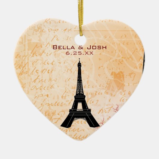 Eiffel Tower Wedding Ornament (Voorkant)