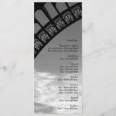 Eiffel Tower Wedding Programme Programma (Achterkant)