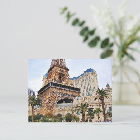 Eiffel Towers Las Vegas Briefkaart (Staand voorkant)