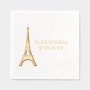 Eiffeltoren #1 Parijs Frankrijk bruidspaar Folie Servetten