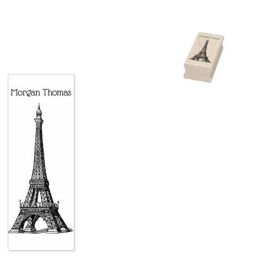 Eiffeltoren #1 Tekening Rubberstempel (Gestempeld)