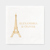 Eiffeltoren #2 Parijs Frankrijk bruidspaar Folie Servetten (Voorkant)