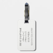 Eiffeltoren, aangepast bagagelabel (Achterkant verticaal)