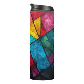 Eiffeltoren: Abstract, Glas in lood Art Thermosbeker (Geroteerd rechts)