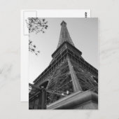 Eiffeltoren b/w briefkaart (Voorkant / Achterkant)
