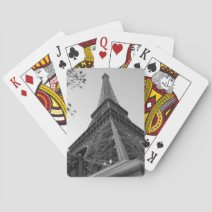Eiffeltoren b/w pokerkaarten