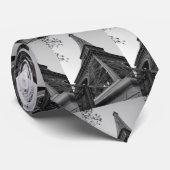 Eiffeltoren b/w stropdas (Opgerold)