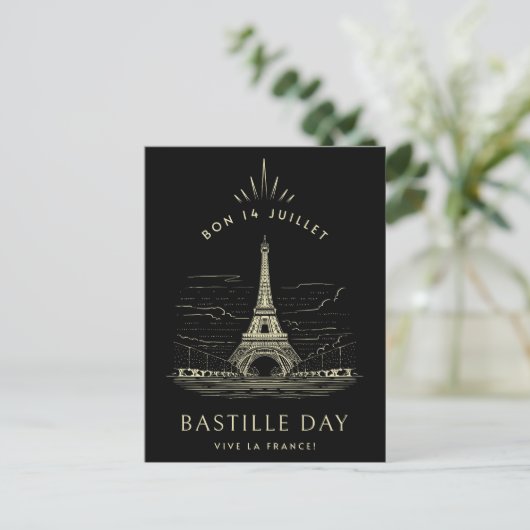Eiffeltoren Bastille Day Briefkaart