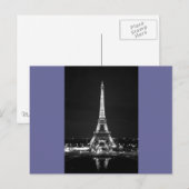 Eiffeltoren bij nacht - B/W Briefkaart (Voorkant / Achterkant)