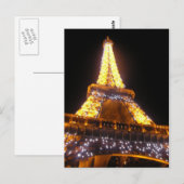 Eiffeltoren bij nacht briefkaart (Voorkant / Achterkant)