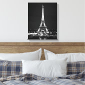 Eiffeltoren bij nacht canvas afdruk (Insitu (Slaapkamer))