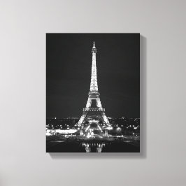 Eiffeltoren bij nacht canvas afdruk