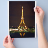 Eiffeltoren bij nacht - kleur flyer (Hand)