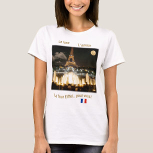 Eiffeltoren bij nacht t-shirt