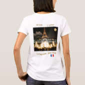 Eiffeltoren bij nacht t-shirt (Achterkant)
