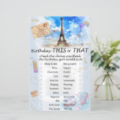 Eiffeltoren Birthday dit spel (Staand voorkant)