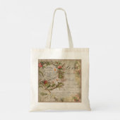 Eiffeltoren Blush Floral Paris Tot script Tote Bag (Achterkant)
