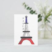 Eiffeltoren Briefkaart (Staand voorkant)