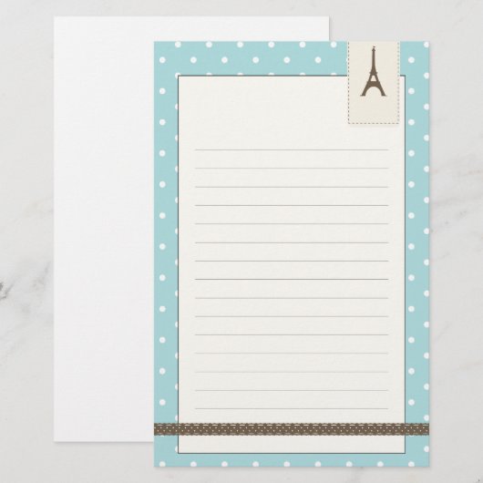 Eiffeltoren Briefpapier (Voorkant / Achterkant)