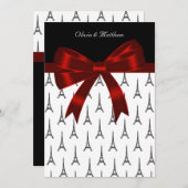 Eiffeltoren bruiloft kaart (Voorkant / Achterkant)