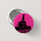 Eiffeltoren-Button in roze Ronde Button 3,2 Cm (Voorkant /achterkant)