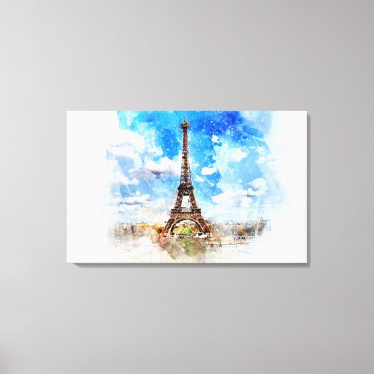 Eiffeltoren Canvas Afdruk (Voorkant)