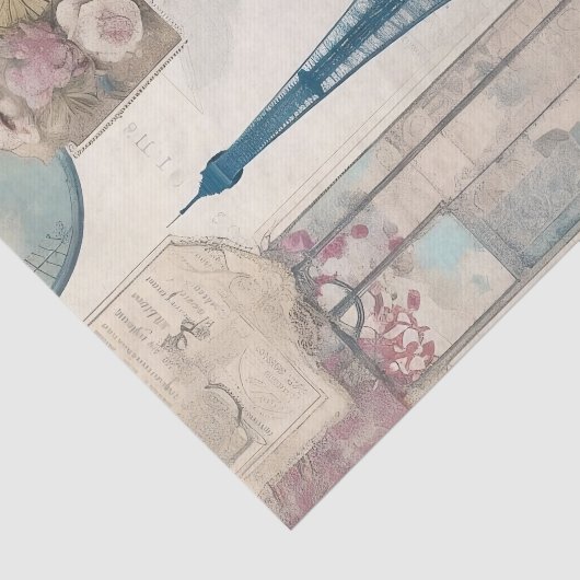 Eiffeltoren Collage Decoupage tissuepapier (Detail)