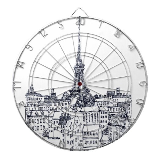 Eiffeltoren Dartbord (Voorkant)