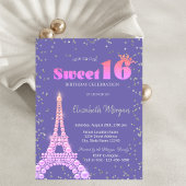 Eiffeltoren Diamanten Violet Sweet 16 Kaart