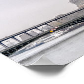 Eiffeltoren en Bir-hakeim-brug op een slechte dag Poster (Hoek)