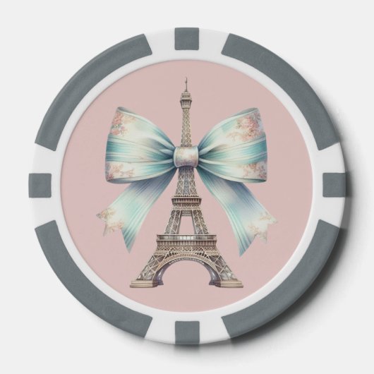 Eiffeltoren en boog poker chip (Voorkant)
