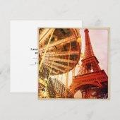 Eiffeltoren en draaimolen kaart (Voorkant / Achterkant)