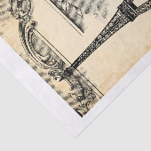 Eiffeltoren en het woord "Parijs" Print Tissuepapier (Detail)